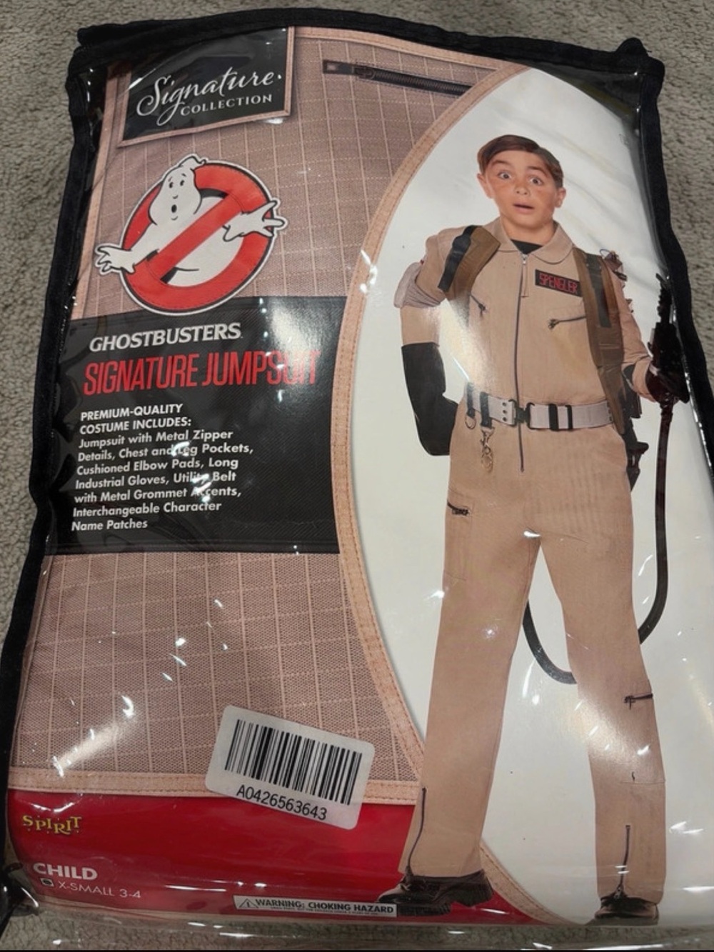 Ghostbusters kids costume with proton pack
